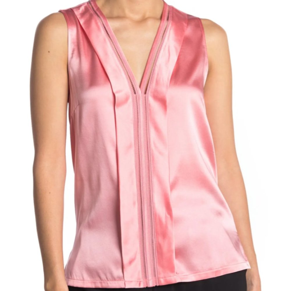Reiss - Chelsea Silk Trim Detail Blouse